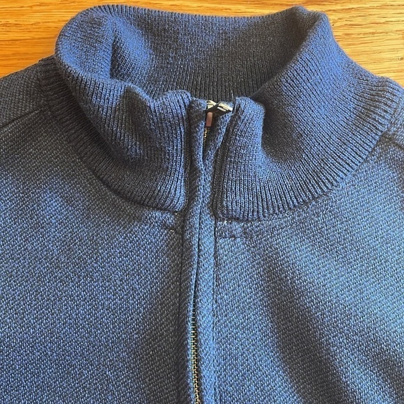 Robert Graham  1/4 zip XL long sleeve knit pullover cotton/poly blend sweater - Picture 5 of 9